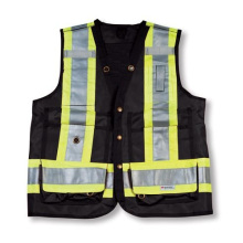 Black Color 100% Polyester Surveyor Vest